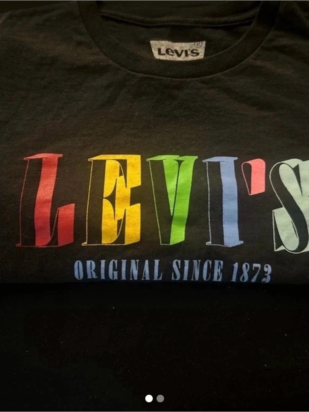 Levi's Black T-Shirt with Color Blended Logo